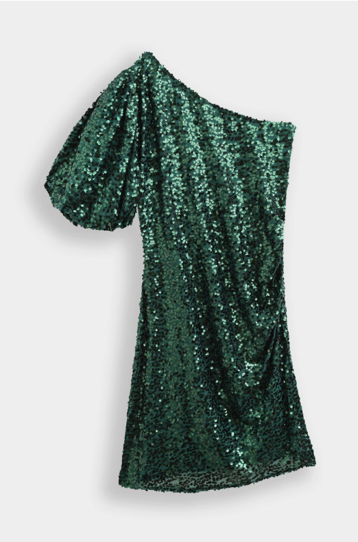 Groene pailletten jurk