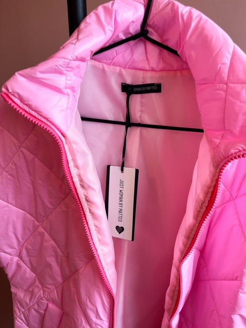 Roze mouwloze jas Just Woman by Matteo