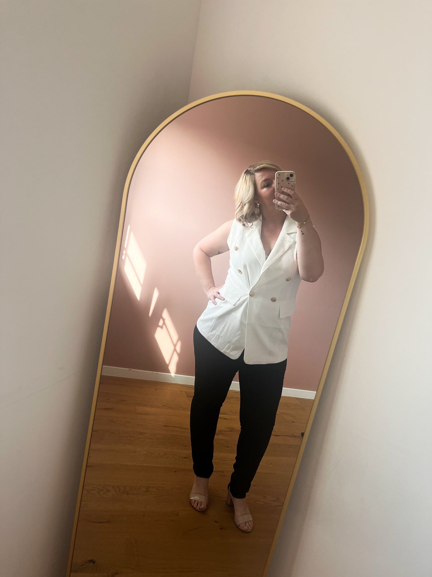 Witte blazer vest