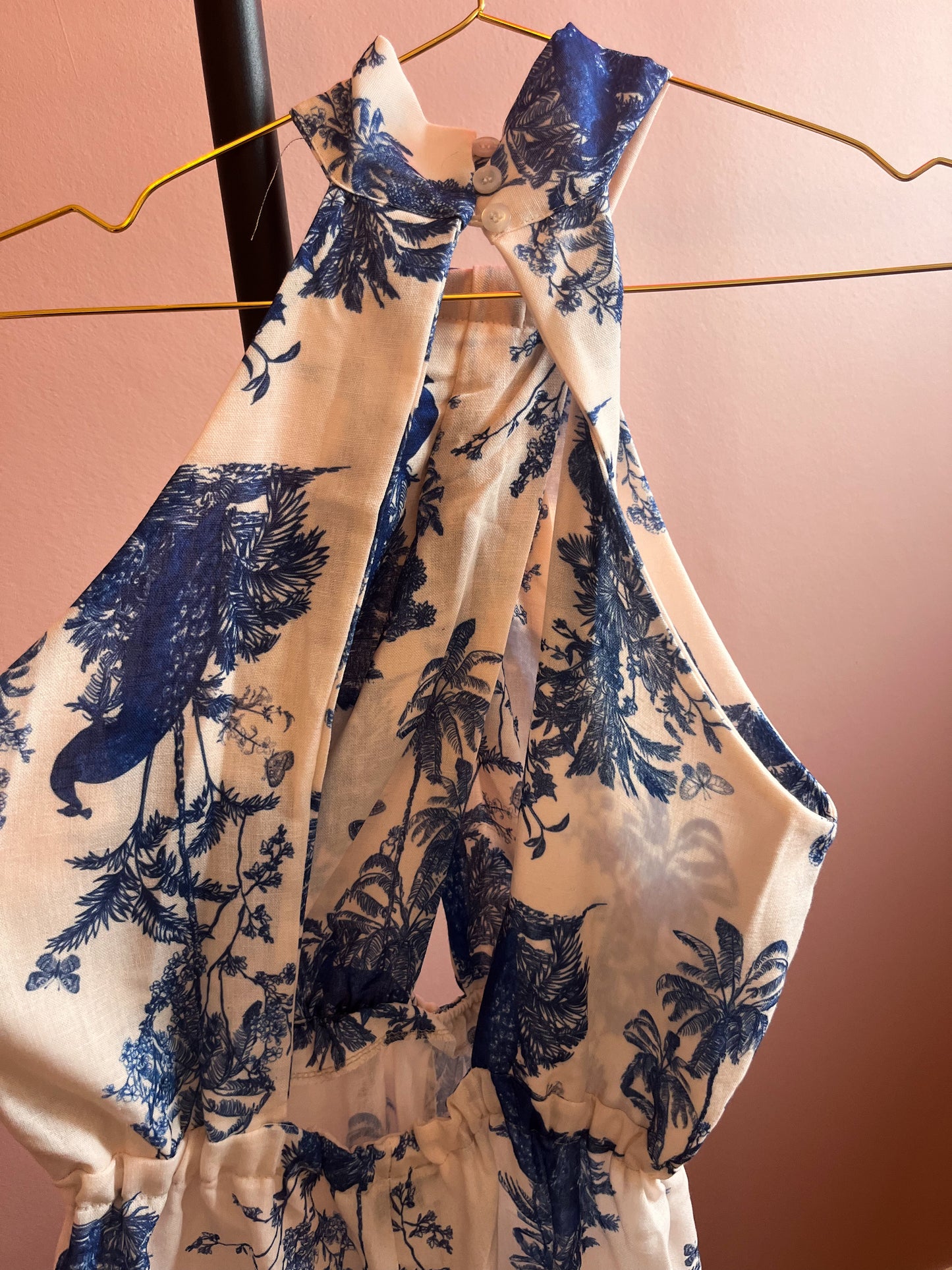 Playsuit met blauwe print