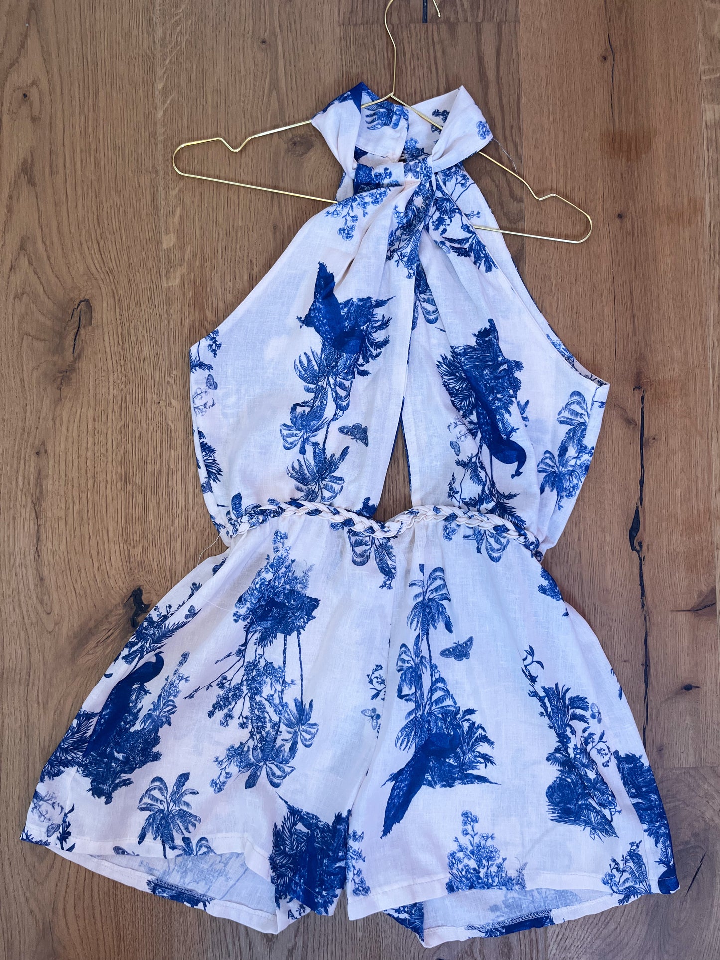 Playsuit met blauwe print