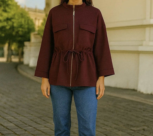 Loose fit cardigan bordeaux