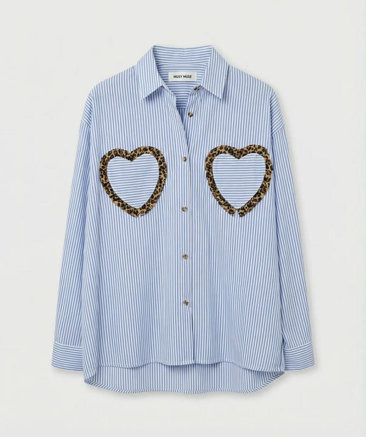 Leopard Heart Blouse