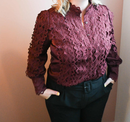 Burgundy blouse  ♥