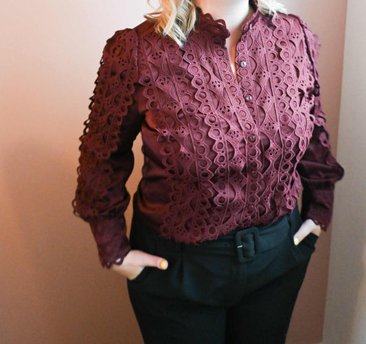 Burgundy blouse  ♥
