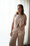 Pink satin pants
