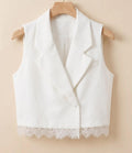 White lace vest