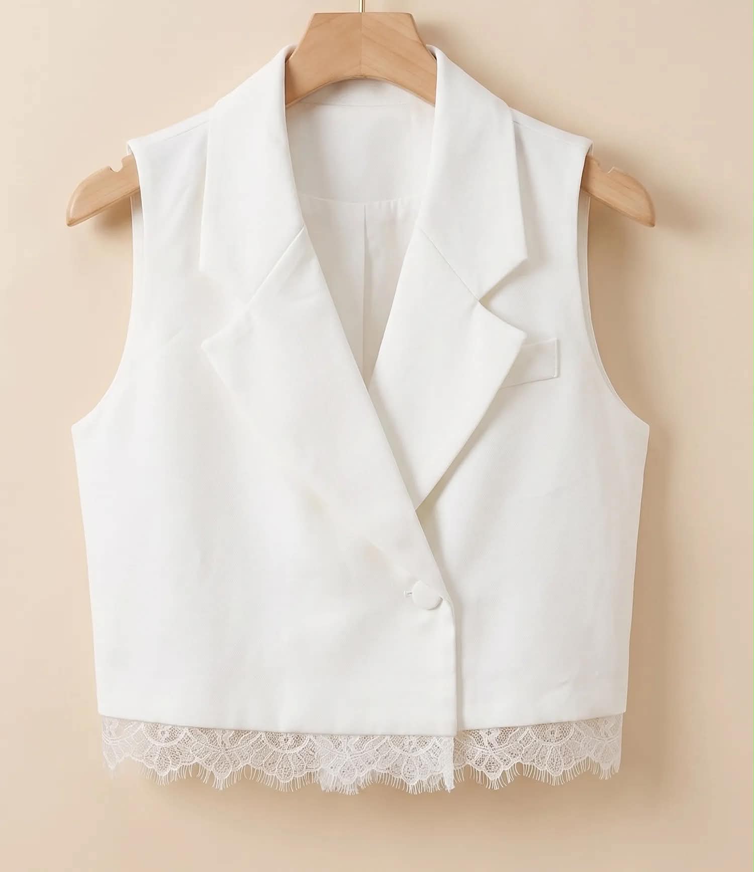 White lace vest