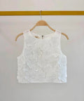 White flower crop top
