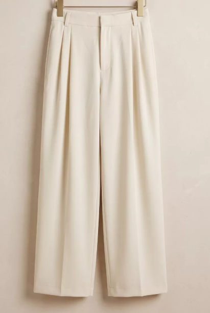 Ecru tailored pants