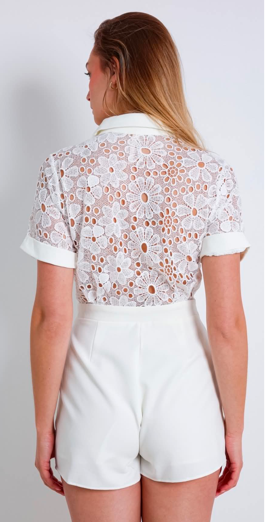 White lace playsuit Elli White