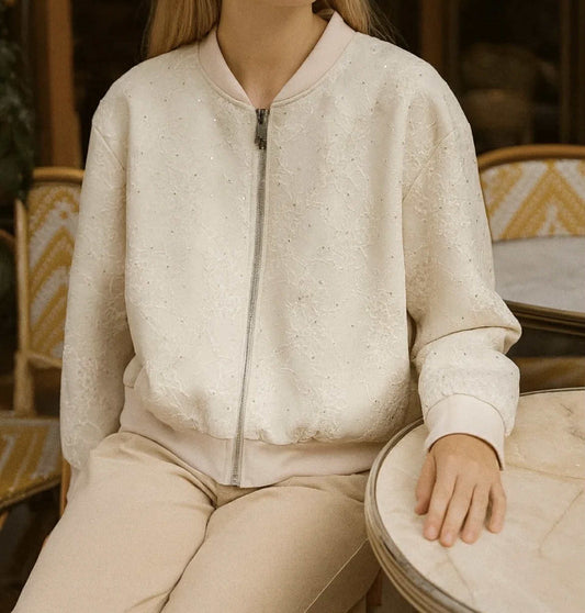 Bomber jack met kant