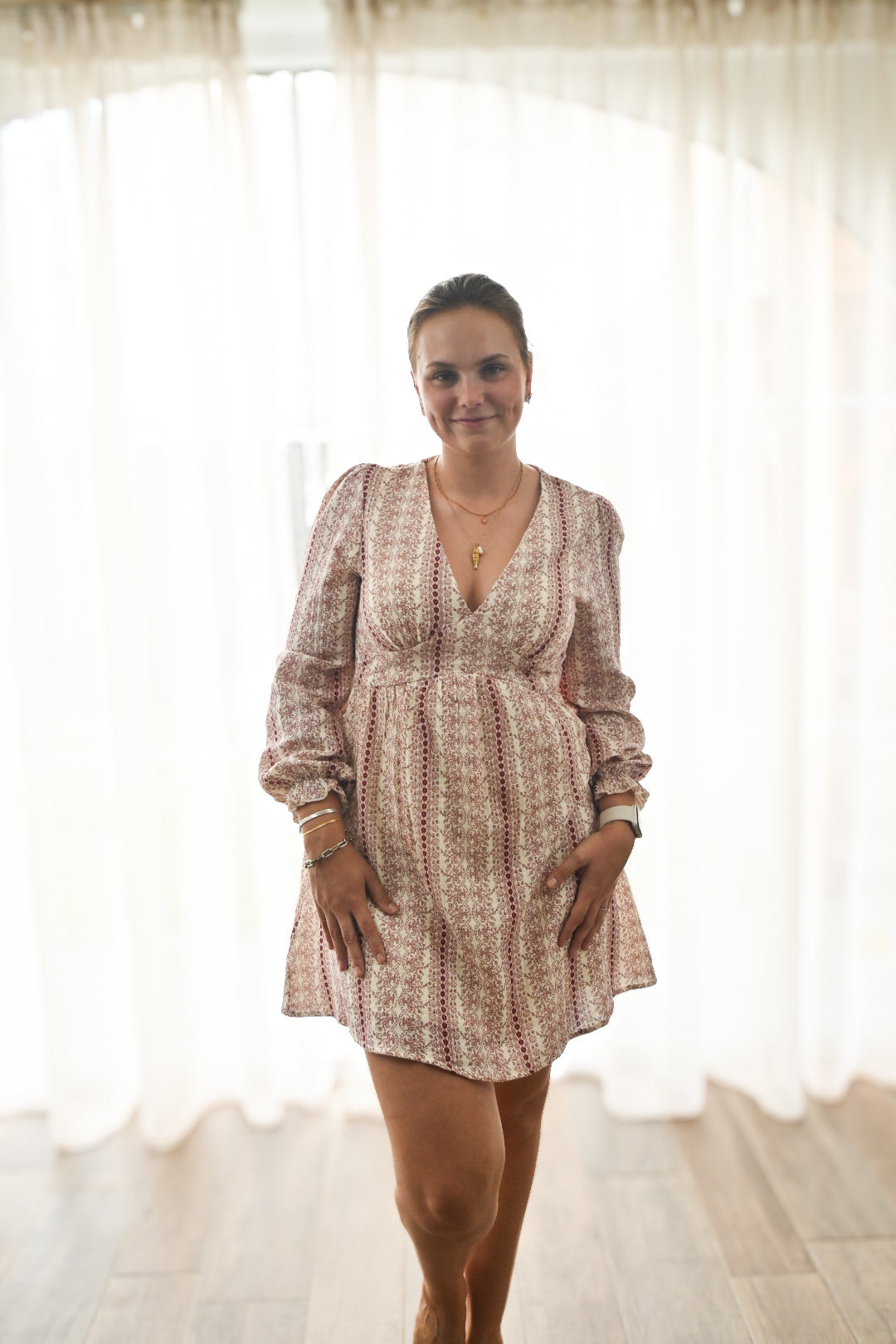 Boho V-hals jurkje
