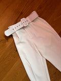 Witte paperbag broek met riem