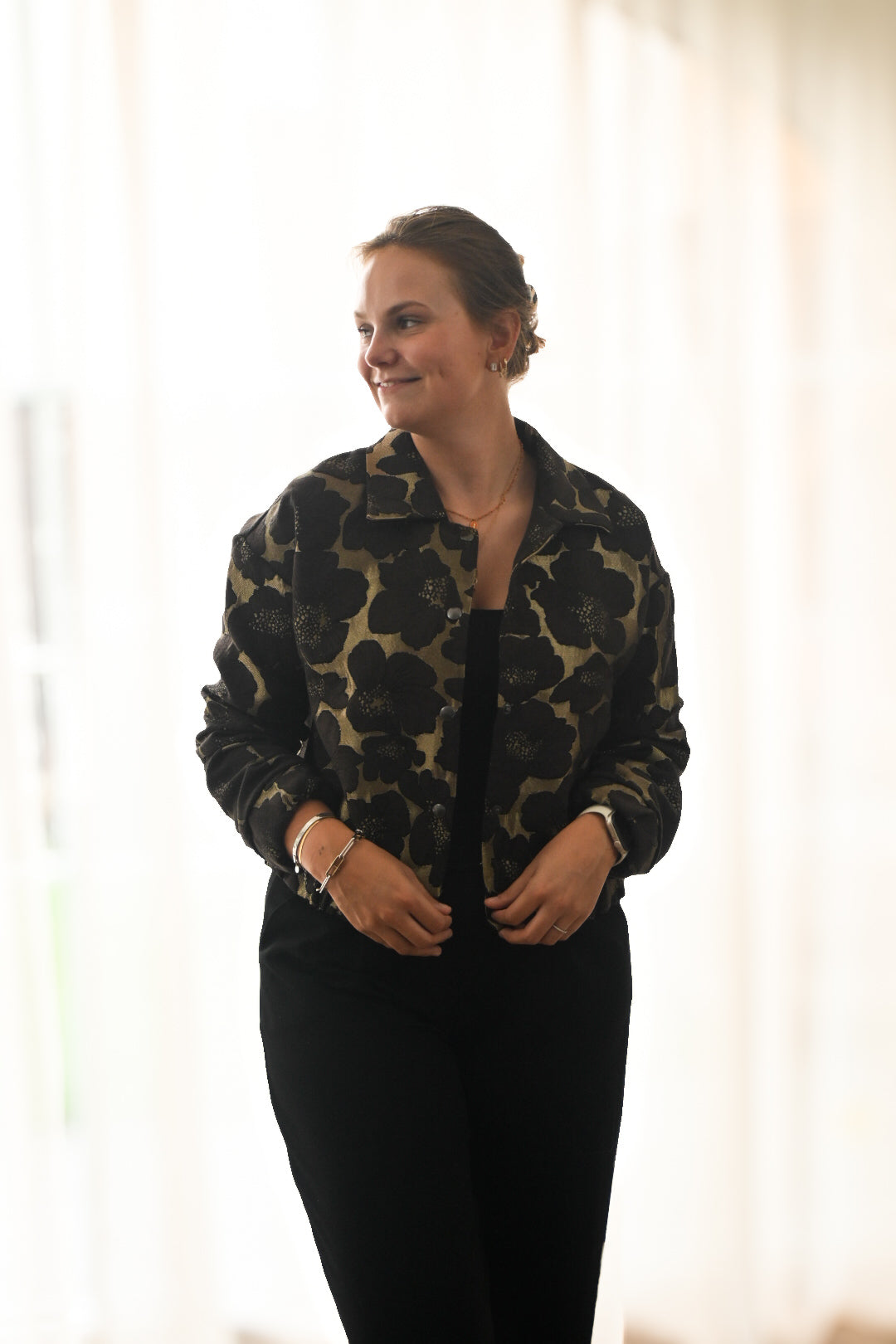Jacquard bomber jasje