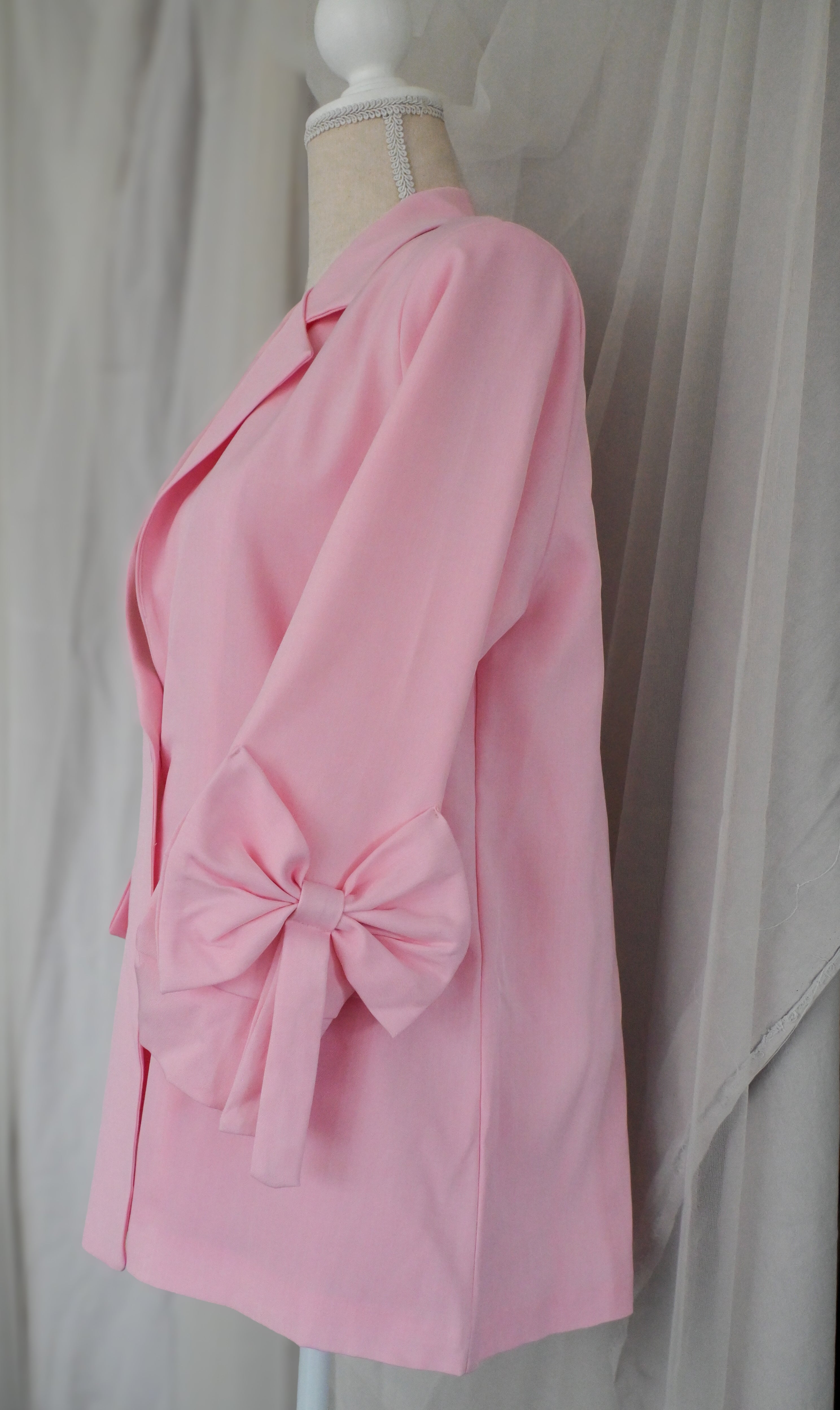 Pink bow blazer