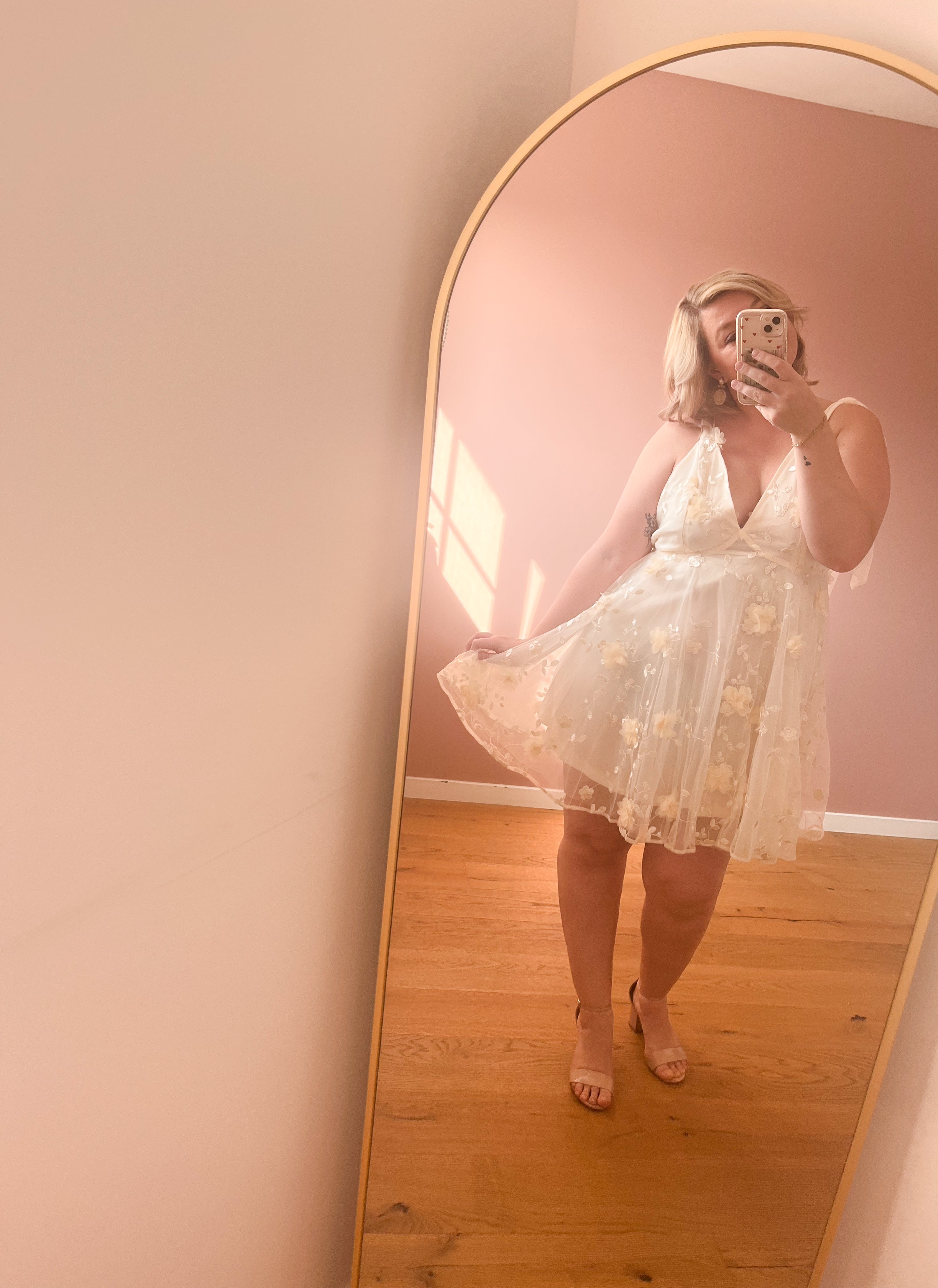 Kort jurkje met bloemen