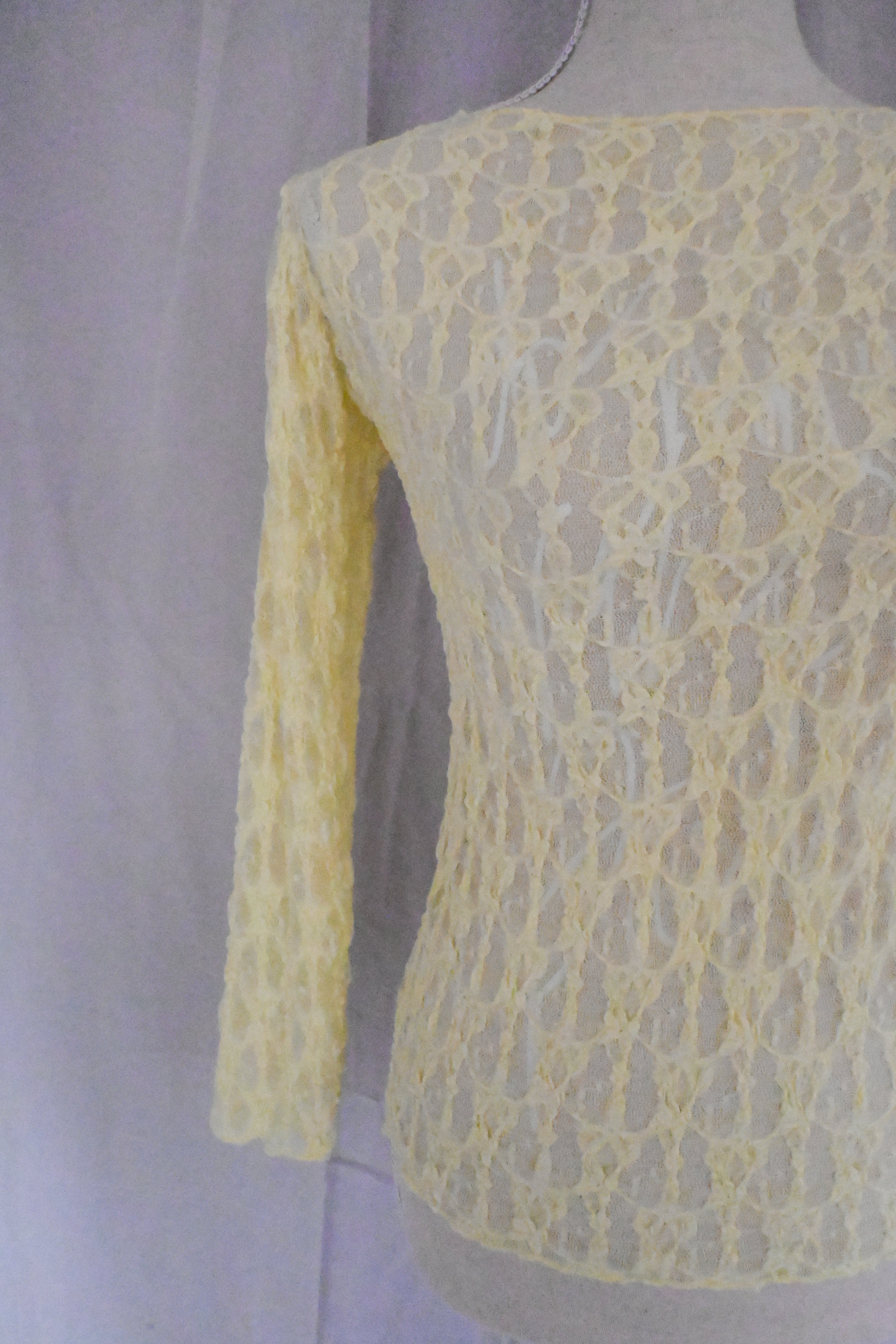 Yellow lace top