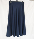 Satin blue skirt