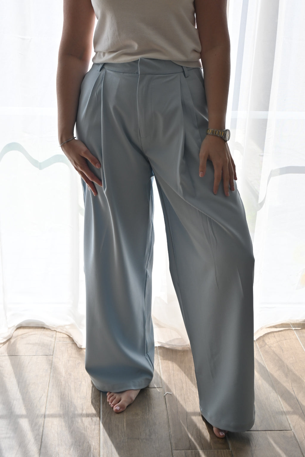 Blue tailored pants