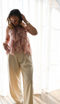 Ecru tailored pants