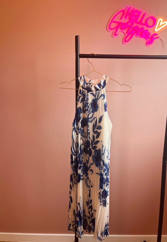 Jurkje met bloemen blauw
